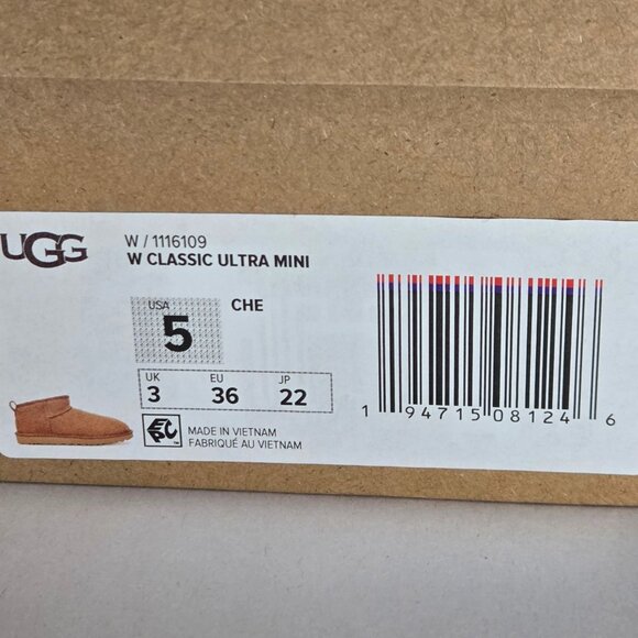 UGG Women's Classic Ultra Mini Chestnut Ankle Boot - Picture 6 of 7